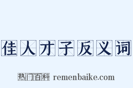 佳人才子反义词是什么意思的图片